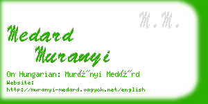 medard muranyi business card